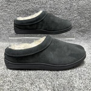 My Pillow MySlippers Mens Slippers Sz 8 Suede Faux Fur Slip-On Clog Mules Cozy